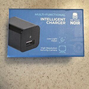 Intelligent charger/Discrete SECURITY CAMERA - NEW W/ Box HD Mask Noir
